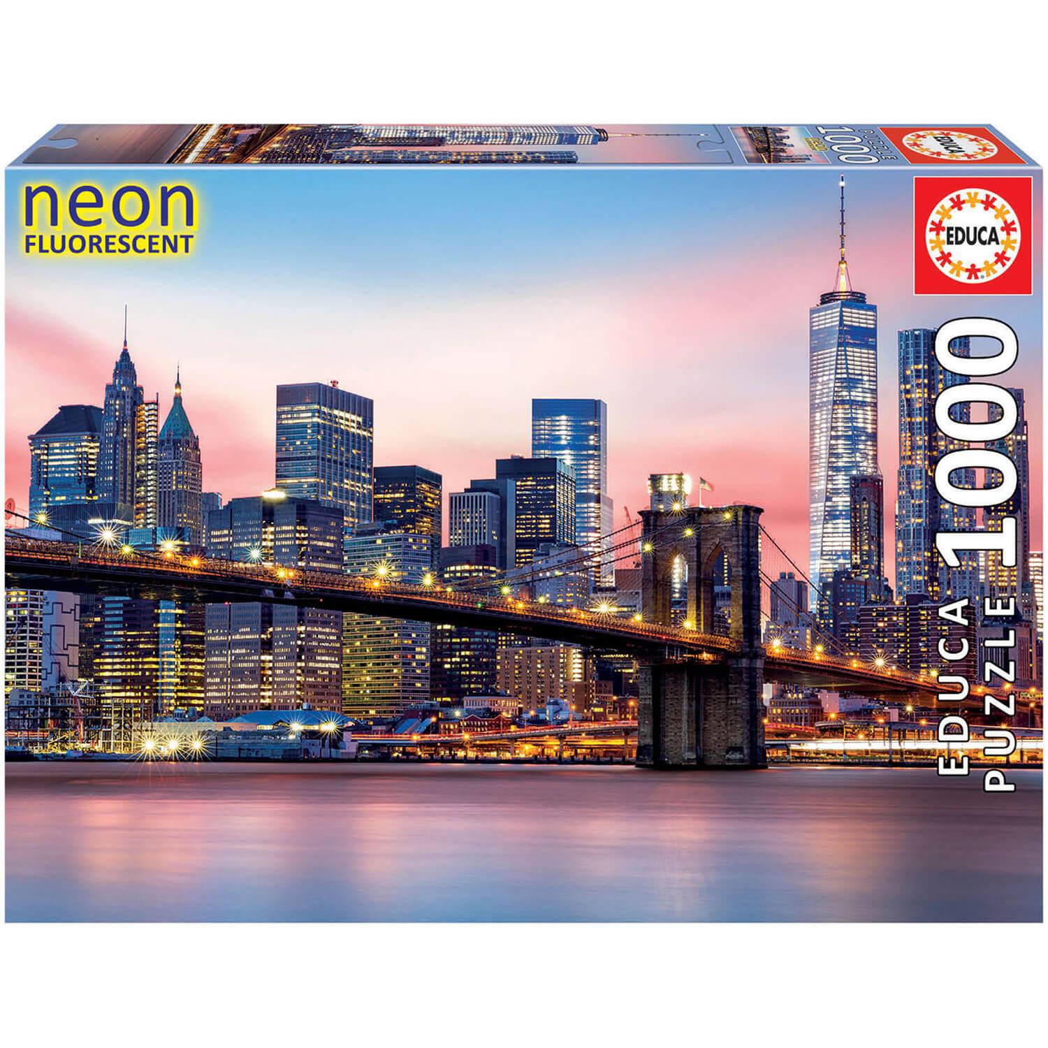 PUZZLE 1000 PIEZAS NEON PUENTE BROOKLYN