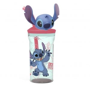 VASO FIGURITA 3D CON TAPA STITCH