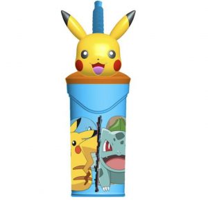 VASO FIGURITA 3D CON TAPA POKEMON