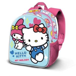 MOCHILA HELLO KITTY AND MELODY 30CM