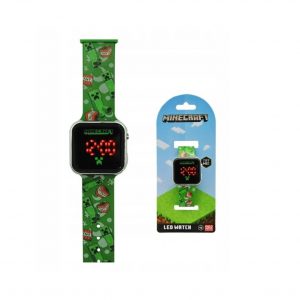 RELOJ DIGITAL LED MINECRAFT