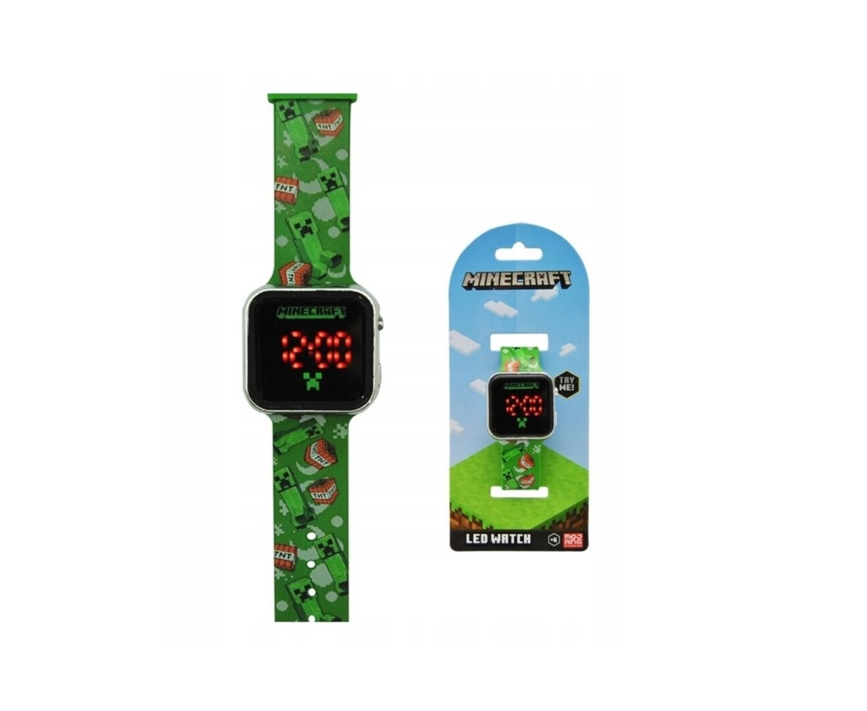 RELOJ DIGITAL LED MINECRAFT